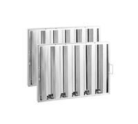 Filtre de Hotte Aspirante Commerciale Anti-Graisse Inox 5 Rainures 62,2x49,3cm 2PCS