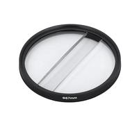 Filtre de Lentille Dioptrique Fendu de Champ Central de 67mm, avec Adaptateur de Bague Inverseur de 62-67mm, Filtre Central de Zoom à Double Flou de Verre pour Objectif de 62mm