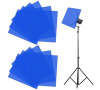 Filtre de Lumière Gel de Correction de Couleur,12 Pcs Filtres en Feuille Plastique Autocollants pour Spot LED，Ensemble de Gelatinespour lumière LED Studio Flash Photo Correction Couleur DIY