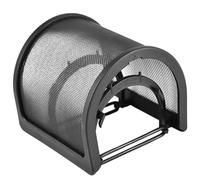 Filtre de Microphone à Double Couche Noir, Anti-vent en U | Grille Métallique et Plastique, Protège Salive et Souffle, pour Chant, Podcasting et Micros à Condensateur