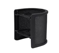 Filtre de Microphone en U à Triple Couche, du Bruit | Noir, Plastique et Coton-métal, Installation Facile, Bloque le Souffle Vent pour Enregistrement
