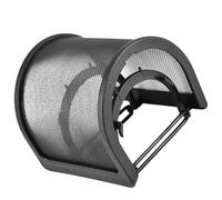 Filtre de Microphone U Noir en Maille Double Couche Anti-vent | Installation Facile, pour Chant et Home Studio, Plastique et Métal, Réduit les Plosives