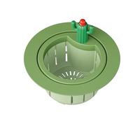 Filtre de Panier de Drainage d ' évier Cactus, Green Widened Gasket | Filet filtrant d ' évier Cactus vert, avec presses pour vider les déchets, accessoires de cuisine fonctionnels avec