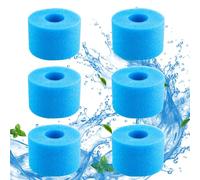 Filtre de Piscine en Mousse, Éponge Filtrante Type S1, Cartouche Filtrante RéUtilisable, Cartouche Filtres de Piscine en Mousse RéUtilisable et Lavable pour piscines, Jardin Extérieur(6 pièces)