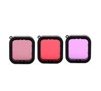 Filtre de plongée, 3pcs filtres de plongée sous-Marine Rouge-Rose Pourpre pour 5/6, Convient aux Zones d'environ 5 à 25 m de Profondeur, Capable d'obtenir Une Meilleure