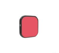 Filtre de plongée pour Insta360 AcePro2 - Verre étanche et antibuée - Accessoire de plongée avec tuba - 41 mm (rouge)