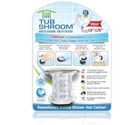 Filtre de protection TubShroom pour drain de baignoire - Chrome Edition - Permet de bloquer les cheveux pour éviter de boucher les canalisations