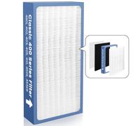 Filtre de rechange compatible avec Blueair Classic 480i, 402, 403, 405, 410, 450E, 455EB, 3 en 1 H13 True HEPA et filtre à charbon