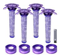 Filtre de rechange compatible avec Dyson V8 Extra, V8 Absolute, V8 Origin Extra, V8 Animal Extra, V8 Focus Mattress Aspirateur sans fil, 4 post-filtres et 4 pré-filtres, pièce n° 965661-05