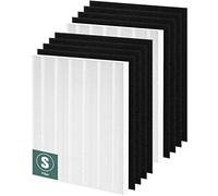 Filtre de rechange HEPA C545 compatible avec purificateur d'air Winix C545 pour filtre Winix S 1712-0096-00, 2 filtres HEPA + 8 préfiltres à charbon actif