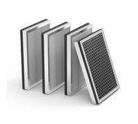 Filtre de rechange HillClean JF260 compatible avec les purificateurs d'air JF260 JF260S et AP1273, système de filtration 3 en 1, filtre HEPA H13 True, filtre à charbon actif, JF260-RF argent, lot de 4