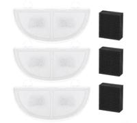 Filtre de rechange pour fontaine à boire pour chat avec éponge pré-filtre haute densité, noyau en charbon de bois et couches de maille de coton, pompe sans fil pour maintenir l'eau fraîche (3 + 3)