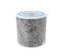 Filtre de rechange pour purificateur d'air Shark HP102 - pour élément filtrant désodorisant au charbon actif Hepa pour réduction de fumée - 18,5 x 19,3 x 19,3 cm - Gris/noir