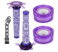 Filtre de rechange V8 amélioré pour aspirateur à main Dyson V8 sans fil Animal Extra SV10 SV25 voiture + bateau, 2 préfiltres étoile et 2 post-filtres HEPA de rechange pour pièce n° 965661-05 et