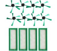 Filtre de remplacement/brosse latérale compatible avec le kit d'accessoires d'accessoires pour aspirateur Vorwerk Kobold VR200 VR-200 (Couleur : 6 brosses latérales) (Color : Set2)