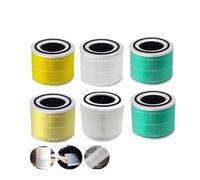 Filtre De Remplacement For Purificateur D'air HEPA, Absorbeur De Toxines, Système De Filtration Au Charbon Actif, Compatible Avec Levoit, Core 300/Core 300RF, Pièces De Purificateur(Core300-RF Green)