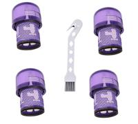 Filtre de Remplacement HEPA pour Dyson Brosse nettoyante Accessoire Compatible avec Aspirateurs Dyson V11 V12 V15 Lavable et Réutilisable SOS ACCESSOIRE (4) Aspirateur (970013-02 970013-02