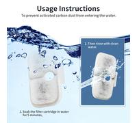Filtre de remplacement PETLIBRO Dockstream PLWF115 PLWF105 PLWF005, distributeur d'eau pour chat, distributeur d'eau pour animaux de compagnie, ensemble de 6 mois, 12 pièces 12 pcs