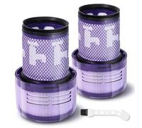 Filtre de Remplacement pour Dyson V12 SV34 SV35, 2 Packs de Filtres et 1 Brosse de Nettoyage Compatibles avec Detect Slim, Detect Slim Animal, Slim+ Cordless, Slim Absolute, SV34, SV35, n° 971517-01
