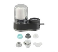 Filtre de robinet de cuisine 2 unités système purificateur d'eau du robinet - Élimine le mauvais goût et la rouille - Aérateur lavable inclus - Compatible avec la plupart des éviers - Noir 115 mm