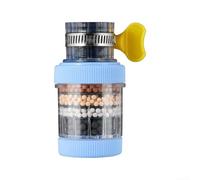 Filtre de robinet de cuisine avec rotation complète à 360° et purification de l'eau en 6 étapes à l'aide de minéraux naturels, y compris la pierre Maifan et le charbon actif (bleu)