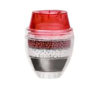 Filtre de robinet, Lot De 5 Filtres Robinet Cuisine Simples Et Couleur Unie, For Économiser L'eau, Avec Buse Filtration Au Charbon Actif,pour salle de bain et cuisine(Red)