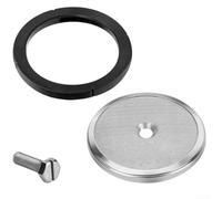 Filtre de tête d'infusion en acier inoxydable pour machine à café Drip, tamis en maille inoxydable avec vis et anneau, accessoire d'extraction uniforme compatible avec de nombreux modèles, noir 7,2 x