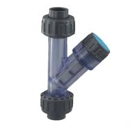 Filtre de type Y, raccord de tuyau d'alimentation en eau en PVC, filtre transparent de 20 à 63 mm pour système de purification d'eau potable (diamètre intérieur 20 mm)