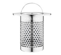 Filtre de vidange d'évier à linge | Design en fine en acier | inoxydable | Panier avec poignée, filtres d'évier multifonctionnels intégrés pour un nettoyage