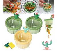 Filtre de vidange d'évier de cuisine en forme de cactus, panier de vidange automatique à presse, filtre collecteur de déchets de cuisine, filtre d'évier de cuisine autonettoyant, filet de filtre