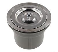 Filtre de vidange d'évier en acier inoxydable de 140 mm pour évier de cuisine, conçu pour capturer les grandes particules alimentaires et un débit efficace