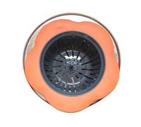 Filtre de vidange d'évier en maille cuisine, 4 pièces, filtre Silicone forme fleur for salle bains, à cheveux, piège trou fin, écran déchets pour Elimination Des Ordures(Orange)