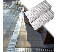 Filtre de vidange en acier inoxydable - Couvercle de gouttière reculaire avec trous de drainage pour un contrôle optimal de l'eau de pluie et une protection contre la rouille, facile à installer en