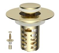 Filtre de vidange universel en métal pour évier de salle de bain, attrape-cheveux, bouchon d'évier pop-up 3 en 1, avec panier de filtre amovible en acier inoxydable, convient pour trou de lavabo