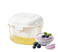 Filtre de yogourt - 7,09x6,3 pouces Récipient de passoire pour yogourt épais et crémeux avec filtration de pression, outil de cuisine multi-usages pour le lait de soja, les baies, les jus, le café, le