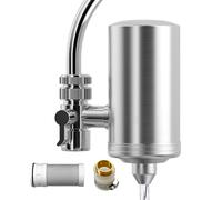 Filtre d'eau du robinet - Système de purificateur de robinet, unité de filtre montable | Dispositif de filtration en acier inoxydable, réduit le goût du chlore pour l'évier de la cuisine, l'utilisatio