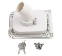 Filtre d'entrée d'eau douce pour camping-car avec système de verrouillage et couvercle magnétique, convient aux tuyaux de 32 mm ID 38 mm OD pour camping-car et remorque (blanc)
