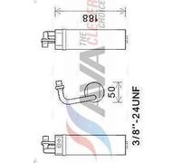Filtre déshydratant, climatisatio AVA COOLING DND285 pour QASHQAI I 2 2007-2013