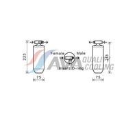 Filtre déshydratant, climatisation HIGHWAY AUTOMOTIVE 42057001HW