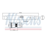 Filtre déshydratant, climatisation NISSENS 95786