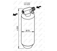Filtre déshydratant, climatisation NRF 33113