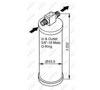 Filtre déshydratant, climatisation NRF 33316