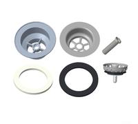 Filtre d'évier 85 mm en acier inoxydable et PVC pour évier de cuisine - Bouchon de vidange efficace, filtre à débris alimentaires compatible avec l'acier inoxydable, Gran