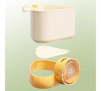 Filtre d'évier d'angle avec ventouse - Panier de vidange triangulaire pour évier de cuisine, vidage automatique à presse, design peu encombrant, peut contenir des éponges (orange)