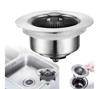 Filtre d'évier de cuisine en acier inoxydable 304 avec joint solide pour sabots et nettoyage simple (M)