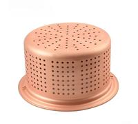 Filtre d'évier de cuisine plaqué cuivre rouge, 135 mm en alliage d'aluminium avec trous de 2 mm pour un débit d'eau rapide, attrape-nourriture moderne et minimaliste pour la maison