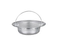 Filtre d'évier en acier inoxydable 304 avec poignée, passoire à mailles fines, for cuisine, style léger et profond, for aliments et cheveux(14cm Large)