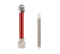 Filtre d'extension pour outils de pulvérisation en acier inoxydable et alliage d'aluminium avec fonction de changement rapide de maille pour s'adapter à différents types de peinture (rouge 60)