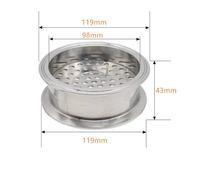 Filtre d'extraction de bière SS304 1,5", 2", 3", 4", 6", plaque perforée de 6 mm, distillateur, brassage maison, triple pince 50,5" et 64 mm, acier inoxydable(4 inch)