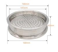 Filtre d'extraction de bière SS304 1,5", 2", 3", 4", 6", plaque perforée de 6 mm, distillateur, brassage maison, triple pince 50,5" et 64 mm, acier inoxydable(6 inch)